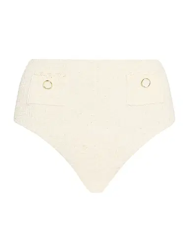 Simkhai Women's Diana High-Waist Bikini Bottom - White - Size Small | Thumbnail 1 Simkhai Women's Diana High-Waist Bikini Bottom - White - Size Small | Thumbnail 1