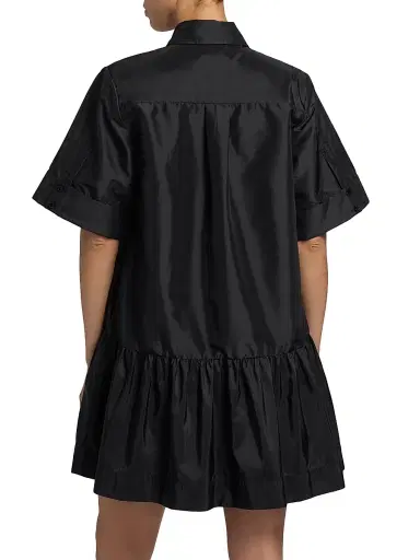 Simkhai Women's Cris Ruffle-Hem Minidress - Black - Size XS | Thumbnail 5 Simkhai Women's Cris Ruffle-Hem Minidress - Black - Size XS | Thumbnail 5