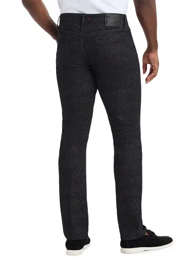 Robert Graham Men's Jaren Paisley Straight-Leg Jeans - Black - Size 38 | Thumbnail 4 Robert Graham Men's Jaren Paisley Straight-Leg Jeans - Black - Size 38 | Thumbnail 4
