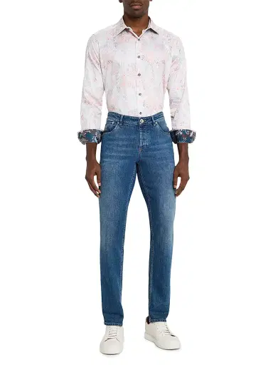 Robert Graham Men's Addington Paisley Stretch Satin Button-Front Shirt | Thumbnail 2 Robert Graham Men's Addington Paisley Stretch Satin Button-Front Shirt | Thumbnail 2