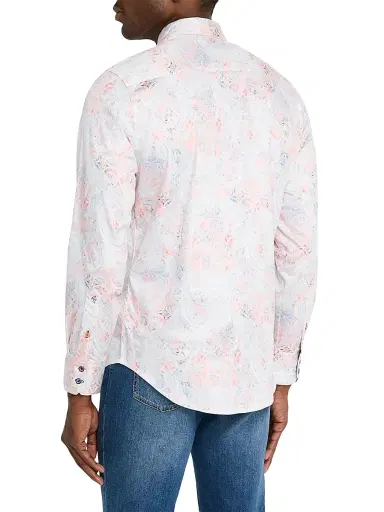 Robert Graham Men's Addington Paisley Stretch Satin Button-Front Shirt | Thumbnail 4 Robert Graham Men's Addington Paisley Stretch Satin Button-Front Shirt | Thumbnail 4