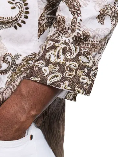 Robert Graham Men's Wallington Ombré Paisley Cotton Shirt - Khaki - Size XL | Thumbnail 5 Robert Graham Men's Wallington Ombré Paisley Cotton Shirt - Khaki - Size XL | Thumbnail 5