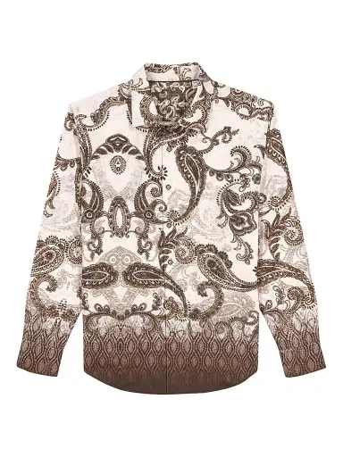 Robert Graham Men's Wallington Ombré Paisley Cotton Shirt - Khaki - Size XL | Thumbnail 1 Robert Graham Men's Wallington Ombré Paisley Cotton Shirt - Khaki - Size XL | Thumbnail 1