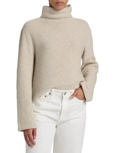 The Elder Statesman Women's Cashmere Knit Sweater - White | Thumbnail 3 The Elder Statesman Women's Cashmere Knit Sweater - White | Thumbnail 3