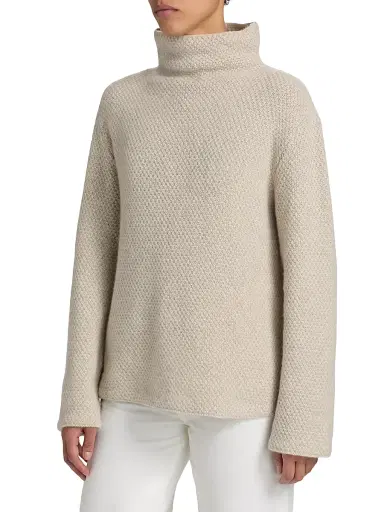 The Elder Statesman Women's Cashmere Knit Sweater - White | Thumbnail 4 The Elder Statesman Women's Cashmere Knit Sweater - White | Thumbnail 4