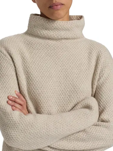 The Elder Statesman Women's Cashmere Knit Sweater - White | Thumbnail 6 The Elder Statesman Women's Cashmere Knit Sweater - White | Thumbnail 6