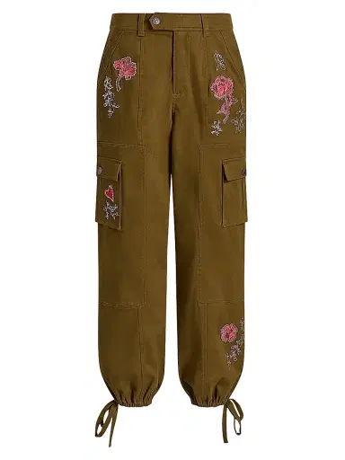 Rebelette Women's Zola Desert Rose Cargo Jogger Pants - Olive - Size 10 | Thumbnail 1 Rebelette Women's Zola Desert Rose Cargo Jogger Pants - Olive - Size 10 | Thumbnail 1