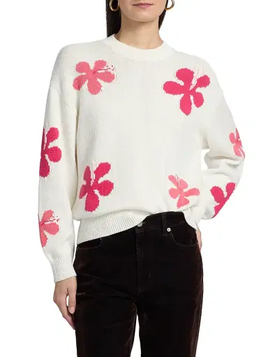 RAILS Women's Zoey Floral Cotton Sweater | Thumbnail 3 RAILS Women's Zoey Floral Cotton Sweater | Thumbnail 3