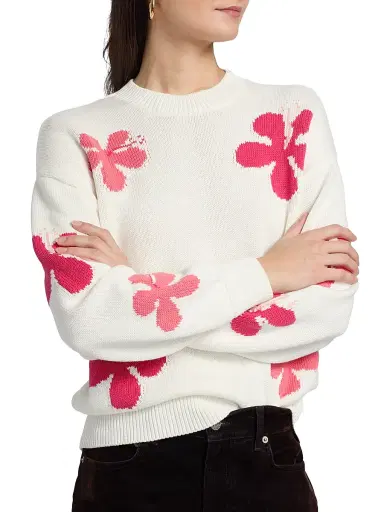 RAILS Women's Zoey Floral Cotton Sweater | Thumbnail 6 RAILS Women's Zoey Floral Cotton Sweater | Thumbnail 6