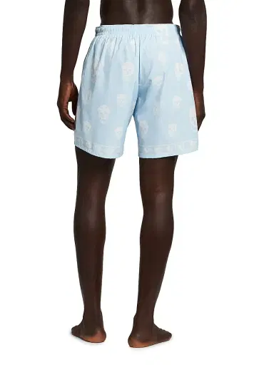 McQueen Men's Skull Swim Trunks - Ice Blue White | Thumbnail 5 McQueen Men's Skull Swim Trunks - Ice Blue White | Thumbnail 5