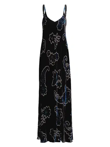 Johnny Was Women's Kanako Burnout Velvet Maxi Dress - Monade | Thumbnail 1 Johnny Was Women's Kanako Burnout Velvet Maxi Dress - Monade | Thumbnail 1