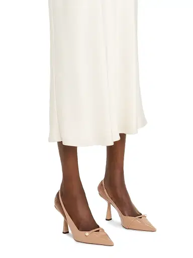 Jimmy Choo Women's Amita 85MM Patent Leather Slingback Pumps - Light Pink | Thumbnail 2 Jimmy Choo Women's Amita 85MM Patent Leather Slingback Pumps - Light Pink | Thumbnail 2