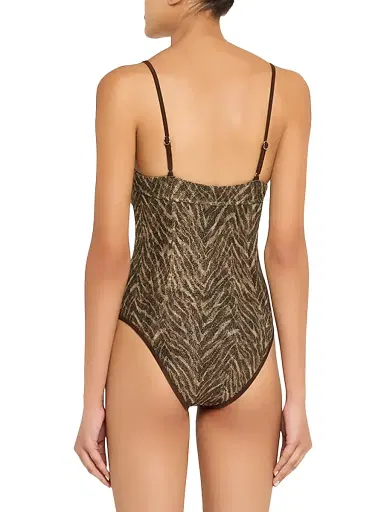 Ramy Brook Women's Jayda Metallic One-Piece Swimsuit - Beach Brown - Size XS | Thumbnail 3 Ramy Brook Women's Jayda Metallic One-Piece Swimsuit - Beach Brown - Size XS | Thumbnail 3
