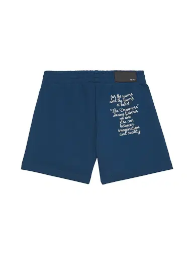 AMIRI Little Kid's & Kid's Cotton Varsity Patch Logo Sweatshorts | Thumbnail 3 AMIRI Little Kid's & Kid's Cotton Varsity Patch Logo Sweatshorts | Thumbnail 3