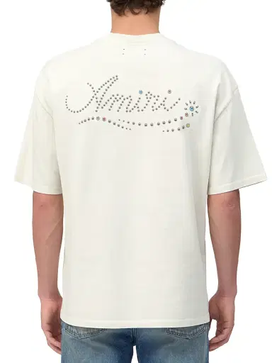 Amiri Men's Logo Stud Oversized T-Shirt - | Thumbnail 4 Amiri Men's Logo Stud Oversized T-Shirt - | Thumbnail 4