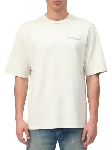 Amiri Men's Logo Stud Oversized T-Shirt - | Thumbnail 1 Amiri Men's Logo Stud Oversized T-Shirt - | Thumbnail 1