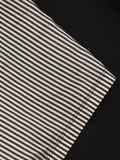 3.1 Phillip Lim Women's Ruched-Sleeve Cotton T-Shirt - White Black Multi | Thumbnail 7 3.1 Phillip Lim Women's Ruched-Sleeve Cotton T-Shirt - White Black Multi | Thumbnail 7