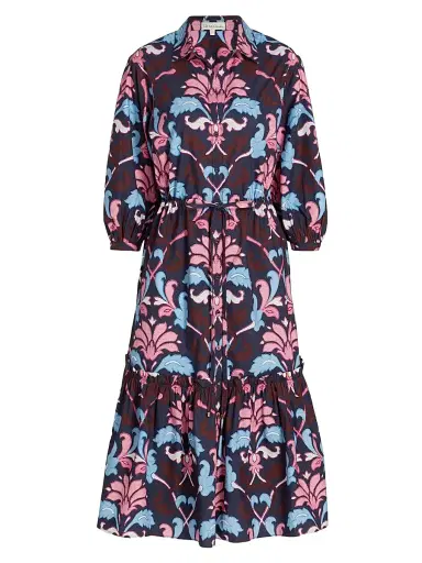 Cara Cara Women's Hutton Fleur Crest Cotton Shirtdress | Thumbnail 1 Cara Cara Women's Hutton Fleur Crest Cotton Shirtdress | Thumbnail 1