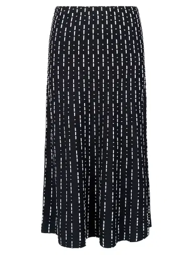 Staud Women's Lena Printed Midi-Skirt - Black Geo | Thumbnail 1 Staud Women's Lena Printed Midi-Skirt - Black Geo | Thumbnail 1