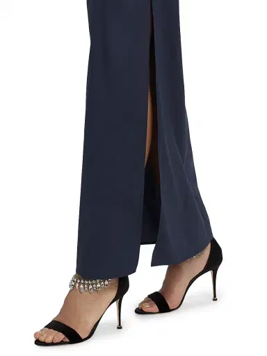 TWP Women's Gathered Thoughts Cotton-Blend Turleneck Maxi Dress - Midnight | Thumbnail 6 TWP Women's Gathered Thoughts Cotton-Blend Turleneck Maxi Dress - Midnight | Thumbnail 6