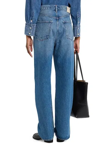 ARGENT Women's Ayla Baggy Whiskered Jeans - Blue | Thumbnail 4 ARGENT Women's Ayla Baggy Whiskered Jeans - Blue | Thumbnail 4
