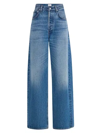 ARGENT Women's Ayla Baggy Whiskered Jeans - Blue | Thumbnail 1 ARGENT Women's Ayla Baggy Whiskered Jeans - Blue | Thumbnail 1