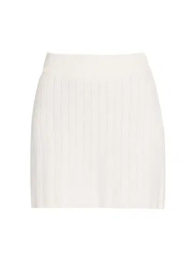 Argent Women's Rib-Knit Miniskirt - White - Size XL | Thumbnail 1 Argent Women's Rib-Knit Miniskirt - White - Size XL | Thumbnail 1