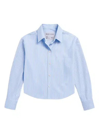CISSA Women's The Belle Striped Button-Front Shirt - Blue | Thumbnail 1 CISSA Women's The Belle Striped Button-Front Shirt - Blue | Thumbnail 1