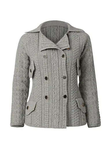 Shoshanna Women's Wes Knit Double-Breasted Jacket - Grey | Thumbnail 1 Shoshanna Women's Wes Knit Double-Breasted Jacket - Grey | Thumbnail 1