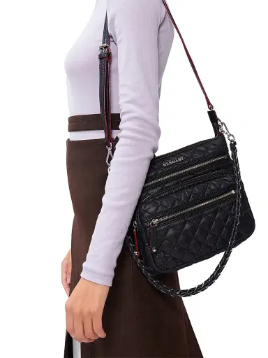 MZ Wallace Women's Micro Crosby Quilted Crossbody Bag - Black | Thumbnail 2 MZ Wallace Women's Micro Crosby Quilted Crossbody Bag - Black | Thumbnail 2
