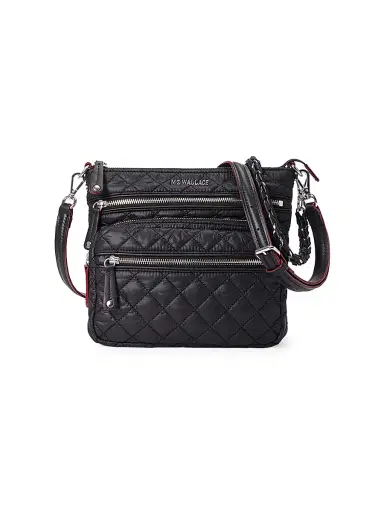 MZ Wallace Women's Micro Crosby Quilted Crossbody Bag - Black | Thumbnail 1 MZ Wallace Women's Micro Crosby Quilted Crossbody Bag - Black | Thumbnail 1