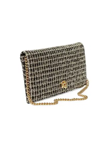 Michelle Wilhite Women's Eloise Tweed Convertible Clutch - Gold | Thumbnail 2 Michelle Wilhite Women's Eloise Tweed Convertible Clutch - Gold | Thumbnail 2