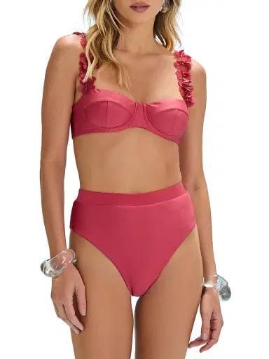 PatBO Women's Sunstone Underwire Bikini Top - Dark Pink | Thumbnail 4 PatBO Women's Sunstone Underwire Bikini Top - Dark Pink | Thumbnail 4