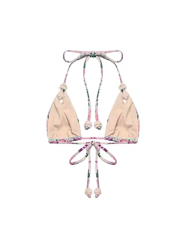 PatBo Women's Honey Flower Lace Triangle Bikini Top - Green - Size XS | Thumbnail 3 PatBo Women's Honey Flower Lace Triangle Bikini Top - Green - Size XS | Thumbnail 3