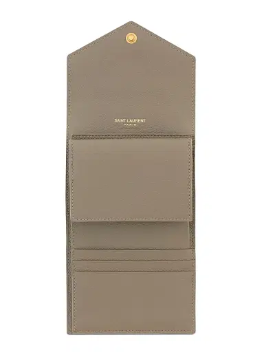 Saint Laurent Women's Cassandre Multi-Fold Wallet in Grain De Poudre Leather - Light Taupe | Thumbnail 3 Saint Laurent Women's Cassandre Multi-Fold Wallet in Grain De Poudre Leather - Light Taupe | Thumbnail 3