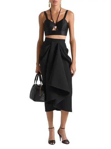 Givenchy Women's Bra Top in Satin - Black | Thumbnail 3 Givenchy Women's Bra Top in Satin - Black | Thumbnail 3