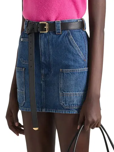 Givenchy Women's Mini Cargo Skirt in Medium Denim - Medium Blue | Thumbnail 2 Givenchy Women's Mini Cargo Skirt in Medium Denim - Medium Blue | Thumbnail 2