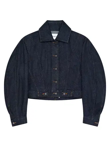 Givenchy Women's Back to Front Cocoon Jacket in Raw Denim - Dark Blue | Thumbnail 1 Givenchy Women's Back to Front Cocoon Jacket in Raw Denim - Dark Blue | Thumbnail 1