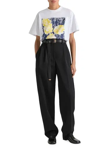 Givenchy Women's T-shirt in Cotton with Flowers Print - Blue Yellow | Thumbnail 3 Givenchy Women's T-shirt in Cotton with Flowers Print - Blue Yellow | Thumbnail 3