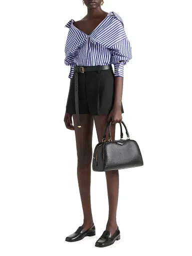 Givenchy Women's Slashed Striped Shirt in Poplin - Electric Blue White | Thumbnail 3 Givenchy Women's Slashed Striped Shirt in Poplin - Electric Blue White | Thumbnail 3