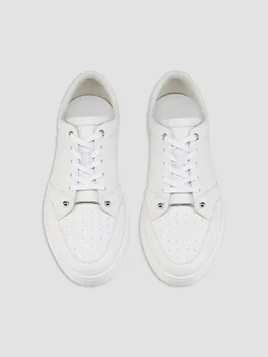 Christian Louboutin Men's Chambelisneak Leather Sneakers - White | Thumbnail 4 Christian Louboutin Men's Chambelisneak Leather Sneakers - White | Thumbnail 4