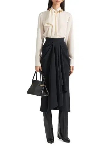 Givenchy Women's Blouse in Silk with Bow Detail - Ecru | Thumbnail 3 Givenchy Women's Blouse in Silk with Bow Detail - Ecru | Thumbnail 3