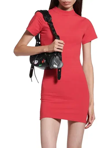 Balenciaga Women's Mini T-Shirt Dress - Faded Red | Thumbnail 4 Balenciaga Women's Mini T-Shirt Dress - Faded Red | Thumbnail 4