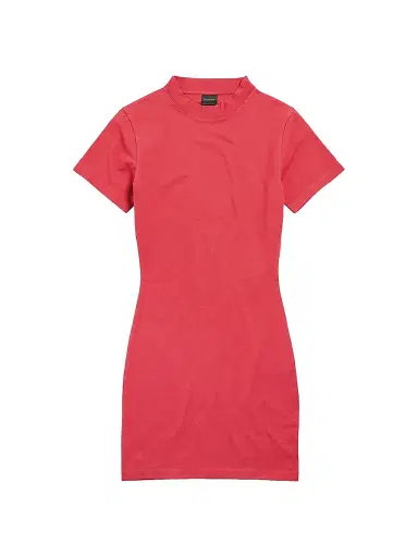 Balenciaga Women's Mini T-Shirt Dress - Faded Red | Thumbnail 1 Balenciaga Women's Mini T-Shirt Dress - Faded Red | Thumbnail 1