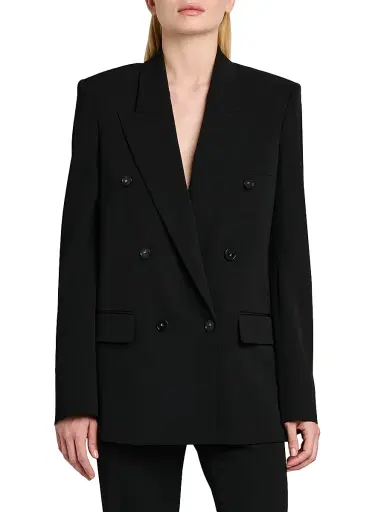 Stella McCartney Women's Double-Breasted Boyfriend Jacket - Black - Size 10 | Thumbnail 3 Stella McCartney Women's Double-Breasted Boyfriend Jacket - Black - Size 10 | Thumbnail 3