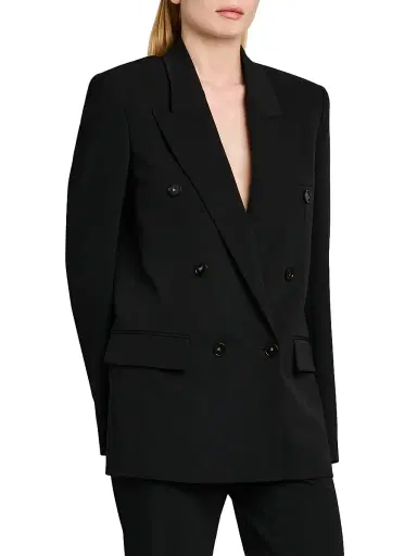 Stella McCartney Women's Double-Breasted Boyfriend Jacket - Black - Size 10 | Thumbnail 4 Stella McCartney Women's Double-Breasted Boyfriend Jacket - Black - Size 10 | Thumbnail 4