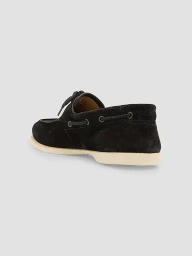 John Lobb Men's Foil Suede Boat Shoes - Black - Size 13 | Thumbnail 4 John Lobb Men's Foil Suede Boat Shoes - Black - Size 13 | Thumbnail 4
