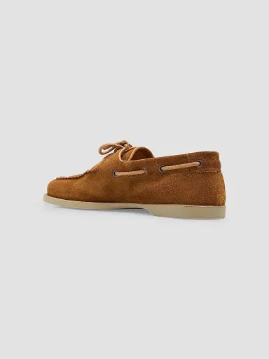 John Lobb Men's Foil Suede Boat Shoes - Brown - Size 13 | Thumbnail 2 John Lobb Men's Foil Suede Boat Shoes - Brown - Size 13 | Thumbnail 2