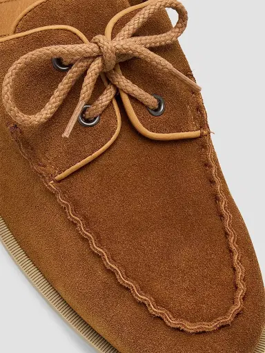 John Lobb Men's Foil Suede Boat Shoes - Brown - Size 13 | Thumbnail 3 John Lobb Men's Foil Suede Boat Shoes - Brown - Size 13 | Thumbnail 3