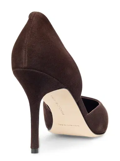 Manolo Blahnik Women's Taylernu Suede D'Orsay Pumps | Thumbnail 3 Manolo Blahnik Women's Taylernu Suede D'Orsay Pumps | Thumbnail 3